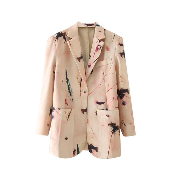 women's suits & blazers autumn british style fashion single button printed blazer coat vintage casual long sleeve pockets female outerw, White;black
women's suits & blazers autumn british style fashion single button printed blazer coat vintage casual long sleeve pockets female outerw, White;black