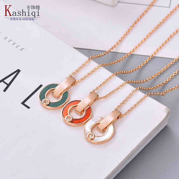 the new baojia same red agate copper coin necklace, female minority design, 18k rose gold-plated white fritillaria clavicle chain, Silver
the new baojia same red agate copper coin necklace, female minority design, 18k rose gold-plated white fritillaria clavicle chain, Silver