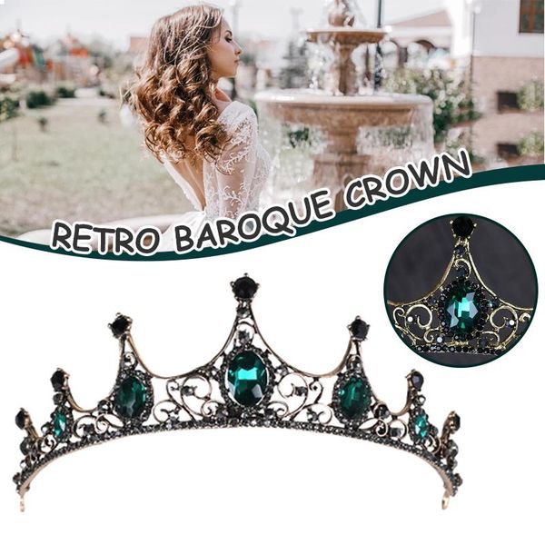 hair clips & barrettes women baroque crown hoop elegant big green rhinestone bridal tiaras retro alloy accessories for bride, Golden;silver
hair clips & barrettes women baroque crown hoop elegant big green rhinestone bridal tiaras retro alloy accessories for bride, Golden;silver
