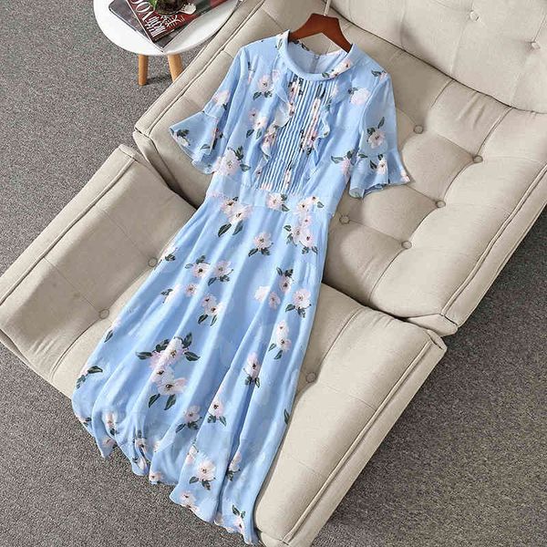 casual dresses summer 1/2 half sleeve round neck blue / beige floral print ruffle detail pleated mid-calf dress elegant nm1221031114 f3bi, Black;gray
casual dresses summer 1/2 half sleeve round neck blue / beige floral print ruffle detail pleated mid-calf dress elegant nm1221031114 f3bi, Black;gray
