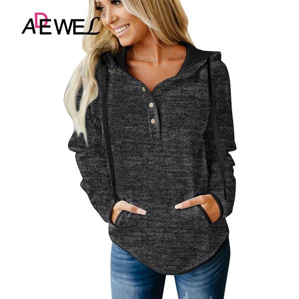 women's hoodies & sweatshirts adewel black buttoned neck hooded sweatshirt plus size oversized sudaderas para mujer moletom feminino lo
women's hoodies & sweatshirts adewel black buttoned neck hooded sweatshirt plus size oversized sudaderas para mujer moletom feminino lo
