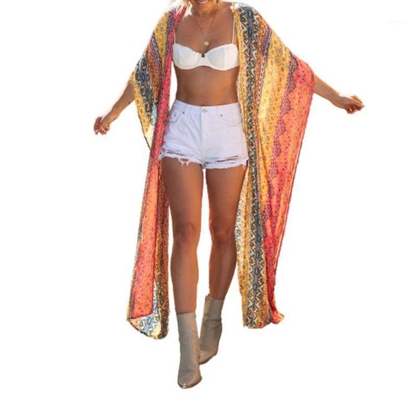 bohemian printed self belted loose summer beach tunic plus size beachwear long kimono cardigan boho women blouse women's swimwear, White;black
bohemian printed self belted loose summer beach tunic plus size beachwear long kimono cardigan boho women blouse women's swimwear, White;black