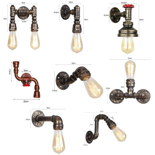 wall lamp industrial vintage indoor sconce retro lights steam punk loft iron pipe restaurant home lighting e27
wall lamp industrial vintage indoor sconce retro lights steam punk loft iron pipe restaurant home lighting e27