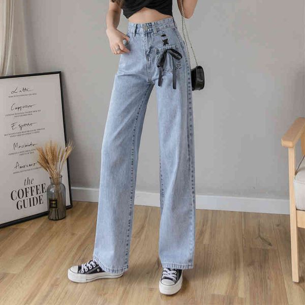 jeans autumn and winter brem of women high waist slimming fashion baggy loose leg-rect-leg pants, Blue
jeans autumn and winter brem of women high waist slimming fashion baggy loose leg-rect-leg pants, Blue