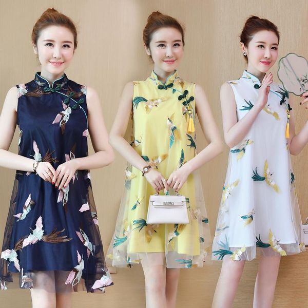 casual dresses floral embroidery modern qipao dress stylish tassel mesh sleeveless short vintage print womens cheongsam plus size, Black;gray
casual dresses floral embroidery modern qipao dress stylish tassel mesh sleeveless short vintage print womens cheongsam plus size, Black;gray