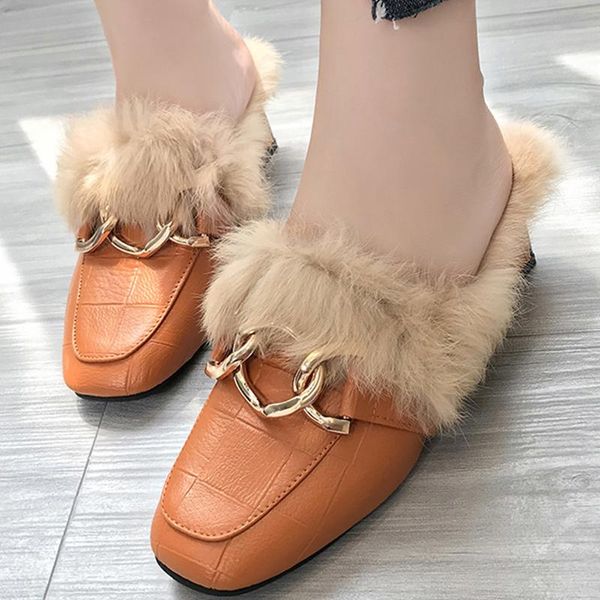 slippers fashion women mules shoes female square heels flip flops slides casual outside ladies metal furry, Black
slippers fashion women mules shoes female square heels flip flops slides casual outside ladies metal furry, Black