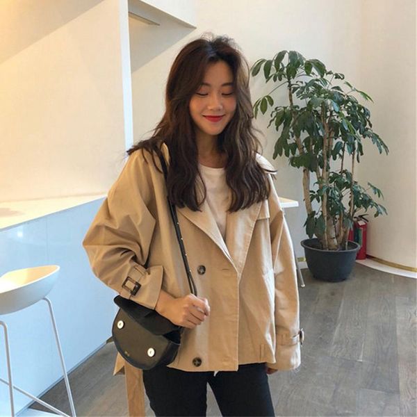 women's trench coats autumn coat slim button windbreaker fashion light windbreakers short elegant, Tan;black
women's trench coats autumn coat slim button windbreaker fashion light windbreakers short elegant, Tan;black