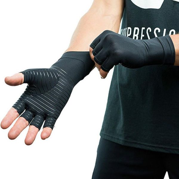 fiber half finger pressure gloves arthritis compression pain relief health therapy wrist support anti-slip, Black;red
fiber half finger pressure gloves arthritis compression pain relief health therapy wrist support anti-slip, Black;red