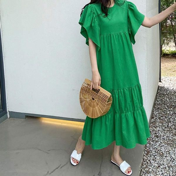 casual dresses zanzea elegant midi dress 2021 summer ruffle sleeve robe fashion beach cotton womens solid vestidos, Black;gray
casual dresses zanzea elegant midi dress 2021 summer ruffle sleeve robe fashion beach cotton womens solid vestidos, Black;gray