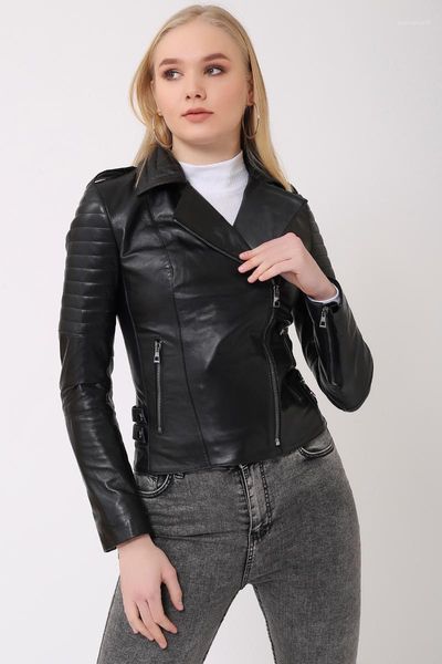 genuine leather women real sheepskin short coat classic black motorcycle bomber jacket lambskin lady fall/winter women's & faux
genuine leather women real sheepskin short coat classic black motorcycle bomber jacket lambskin lady fall/winter women's & faux