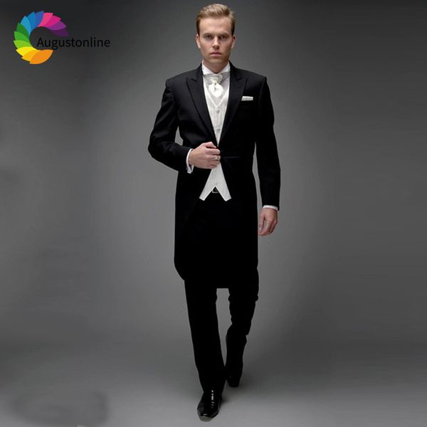 men's suits & blazers black italian tailcoat men formal wedding tuxedos groom wear slim fit 3pieces (jacket+pants+vest) groomsmen, White;black
men's suits & blazers black italian tailcoat men formal wedding tuxedos groom wear slim fit 3pieces (jacket+pants+vest) groomsmen, White;black