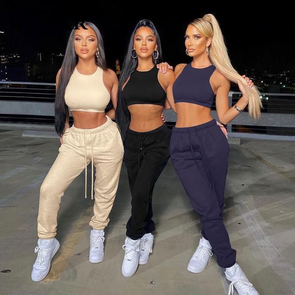 women's two piece pants wlwxr autumn sports 2 sets tracksuit women outfits halter crop bandage long suits sweatsuits for, White
women's two piece pants wlwxr autumn sports 2 sets tracksuit women outfits halter crop bandage long suits sweatsuits for, White