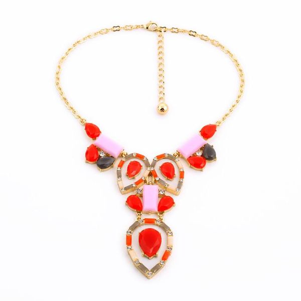 fashion women jewelry resin glass blue & pink opaque gem red teardrop pendant necklace necklaces, Silver
fashion women jewelry resin glass blue & pink opaque gem red teardrop pendant necklace necklaces, Silver