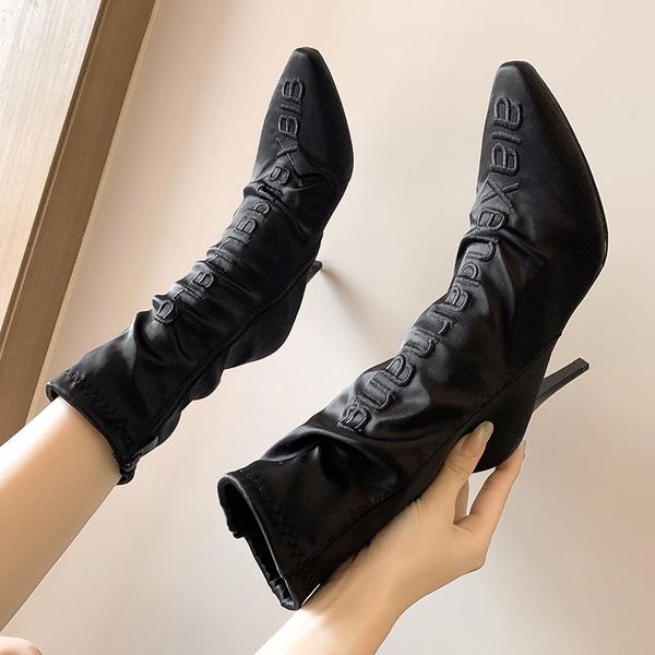 boots women's fashion thin high heels for shoes pointed toe party woman 2021 autumn winter mid-calf, Black
boots women's fashion thin high heels for shoes pointed toe party woman 2021 autumn winter mid-calf, Black