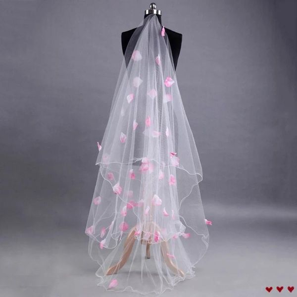 bridal veils romantic wedding veil dress pink petals decoration layers tulle ribbon edge 2023, Black
bridal veils romantic wedding veil dress pink petals decoration layers tulle ribbon edge 2023, Black