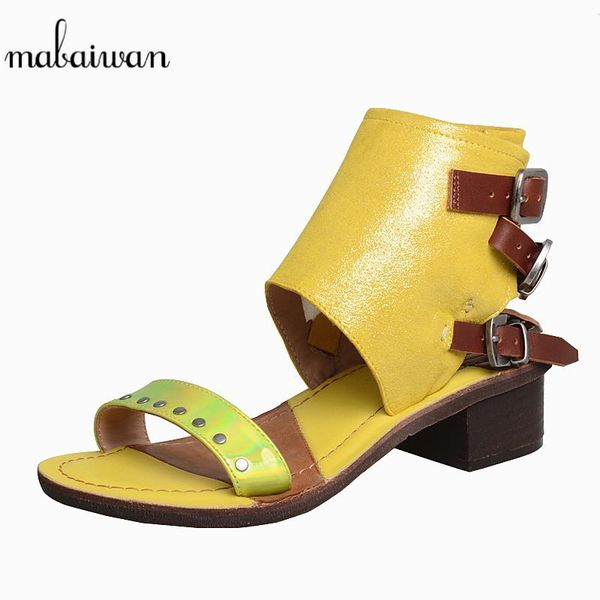dress shoes mabaiwan casual summer women sandals mid heel buckle party woman breathable rivet genuine leather open toe sandalias, Black
dress shoes mabaiwan casual summer women sandals mid heel buckle party woman breathable rivet genuine leather open toe sandalias, Black