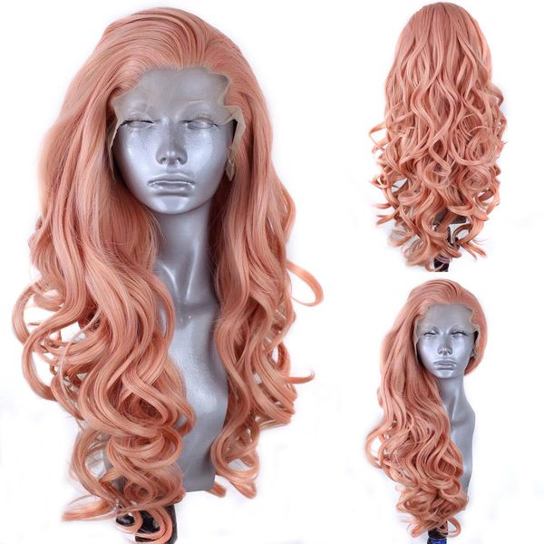 costume accessories pink wig long wavy hair synthetic wigs for women lace front wig high temperature hair wigs side part cosplay wigs, Silver
costume accessories pink wig long wavy hair synthetic wigs for women lace front wig high temperature hair wigs side part cosplay wigs, Silver