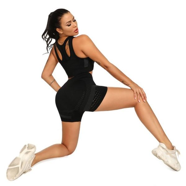 yoga outfit women sets bra sport set high waist gym shorts female workout running suit for fitness seamless sportwear 
yoga outfit women sets bra sport set high waist gym shorts female workout running suit for fitness seamless sportwear