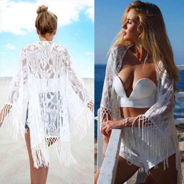 summer beach blouse women bikini cover-ups lace crochet tunic hollow out tassel robe cover up kimono swimsuit bathing suit, White;black
summer beach blouse women bikini cover-ups lace crochet tunic hollow out tassel robe cover up kimono swimsuit bathing suit, White;black