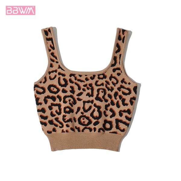 leopard print retro sleeveless sports cycling running chic female t-shirt harajuku cute knitted fashionable women's 210507, White
leopard print retro sleeveless sports cycling running chic female t-shirt harajuku cute knitted fashionable women's 210507, White