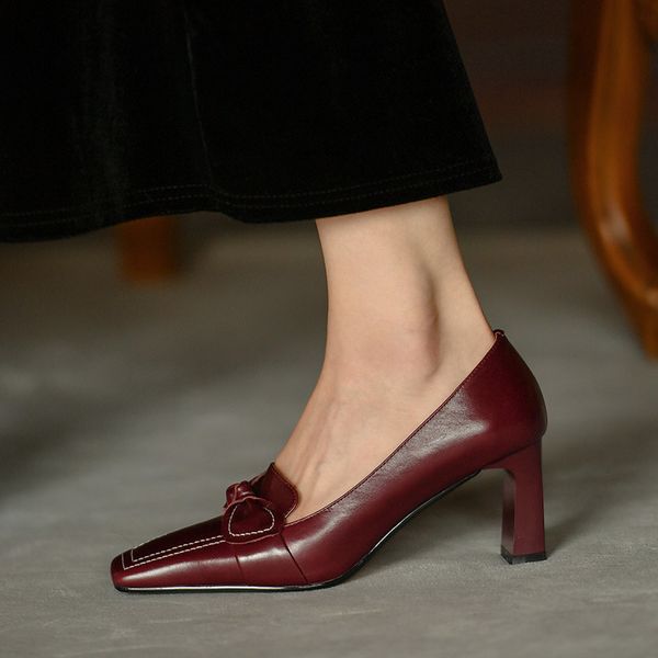 dress shoes style burgundy high-heeled square toe retro female thick heel women rcjf szsm, Black
dress shoes style burgundy high-heeled square toe retro female thick heel women rcjf szsm, Black