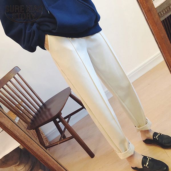 thick high waist ankle-length harem autumn and winter women female loose casual straight suit pants 6991 50 210417, Black;white
thick high waist ankle-length harem autumn and winter women female loose casual straight suit pants 6991 50 210417, Black;white