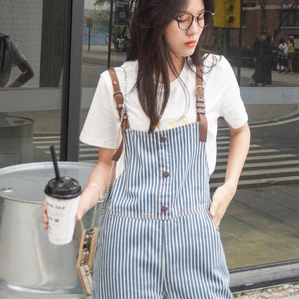 fashion stripe women's overalls straight leg loose-fitting korean version of age-reducing high-waist casual pants & capris, Black;white
fashion stripe women's overalls straight leg loose-fitting korean version of age-reducing high-waist casual pants & capris, Black;white