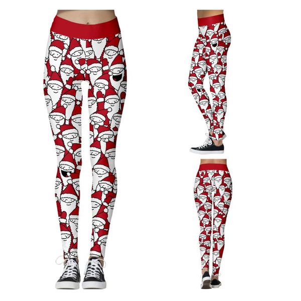 women's leggings fashion women fitness high waist push up christmas printed slim woman pants pantalones #58, Black
women's leggings fashion women fitness high waist push up christmas printed slim woman pants pantalones #58, Black