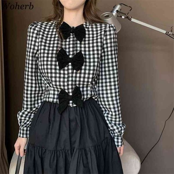 vintage puff sleeve blouse women elegant bow patchwork plaid shirt korean chic office lady blusas mujer de moda 210519, White
vintage puff sleeve blouse women elegant bow patchwork plaid shirt korean chic office lady blusas mujer de moda 210519, White