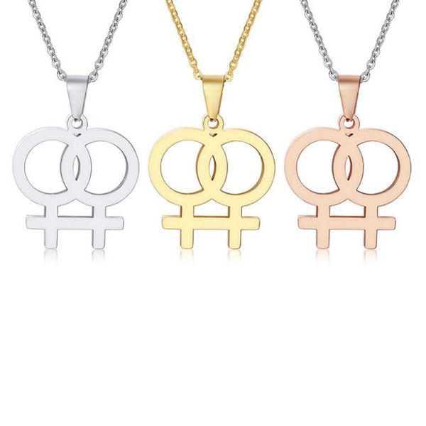 chains stainless steel gold homosexuality pendant necklace jewelry women men fashion delicate no discrimination necklaces, Silver
chains stainless steel gold homosexuality pendant necklace jewelry women men fashion delicate no discrimination necklaces, Silver