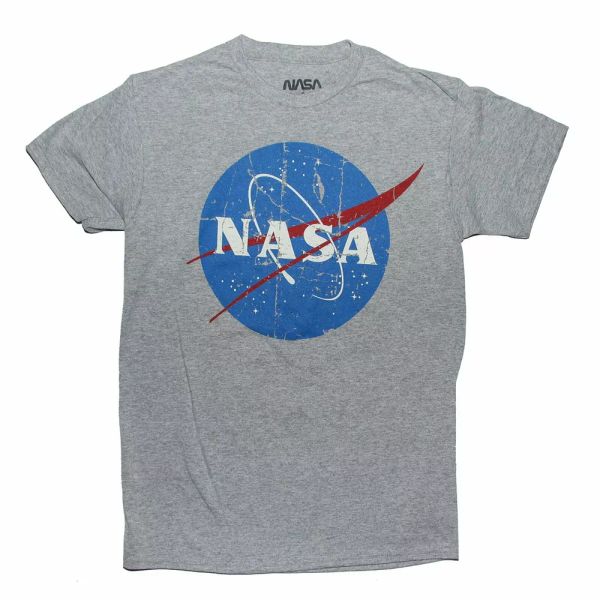 nasa logo t shirt sizes s to 3xl, White;black
