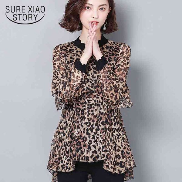 spring printed chiffon women blouses shirts loose female long sleeves plus size women leopard causal blusas 2211 50 210528, White
spring printed chiffon women blouses shirts loose female long sleeves plus size women leopard causal blusas 2211 50 210528, White
