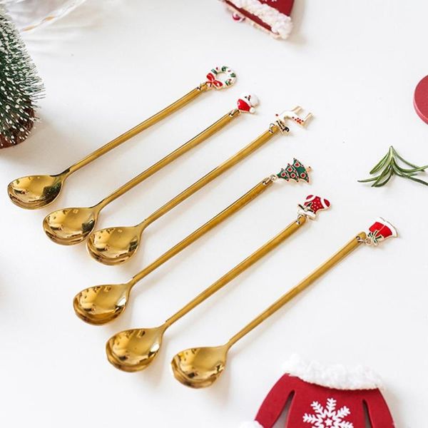 spoons 6pcs/set vintage teaspoon innovative stainless steel spoon set for gifts gold plated coffee dessert christmas
spoons 6pcs/set vintage teaspoon innovative stainless steel spoon set for gifts gold plated coffee dessert christmas