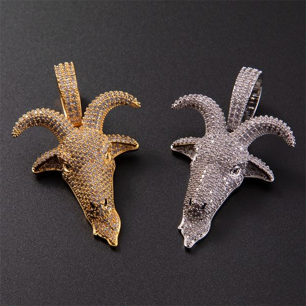 new arrived micro-inlaid zircon goat head pendant necklace iced out full zircon mens hip hop jewelry gift 142 r2, Silver
new arrived micro-inlaid zircon goat head pendant necklace iced out full zircon mens hip hop jewelry gift 142 r2, Silver