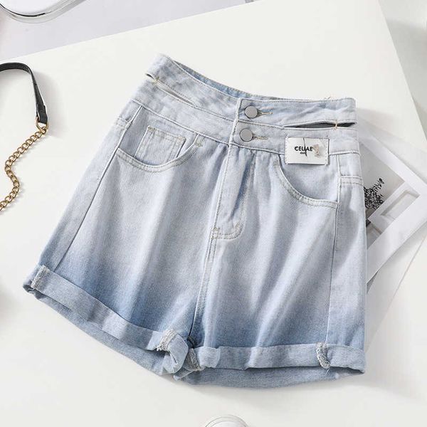 edge new rolled gradient jeans women's summer thin 2021 loose wide leg shorts korean high waist trend, Blue
edge new rolled gradient jeans women's summer thin 2021 loose wide leg shorts korean high waist trend, Blue