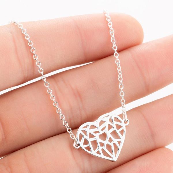 pendant necklaces stainless steel heart necklace hollow peach female chain jewelry for women collar choker valentine's day present, Silver
pendant necklaces stainless steel heart necklace hollow peach female chain jewelry for women collar choker valentine's day present, Silver