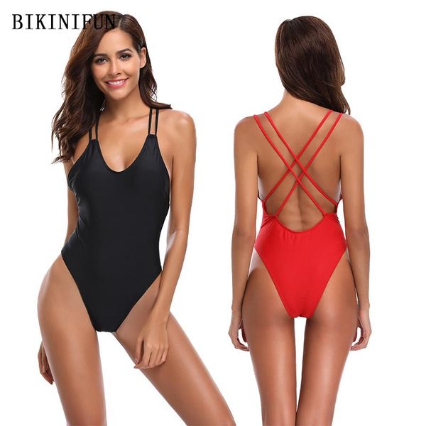 one-piece suits solid color swimsuit women one piece suit double bandage swimwear s-xl girl cross back bathing backless monokini
one-piece suits solid color swimsuit women one piece suit double bandage swimwear s-xl girl cross back bathing backless monokini