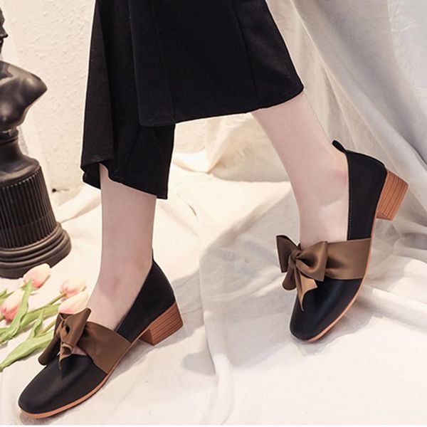 medium heels dress shoes butterfly knot pumps square toe boat woman high ladies ol office lady 72l67, Black
medium heels dress shoes butterfly knot pumps square toe boat woman high ladies ol office lady 72l67, Black