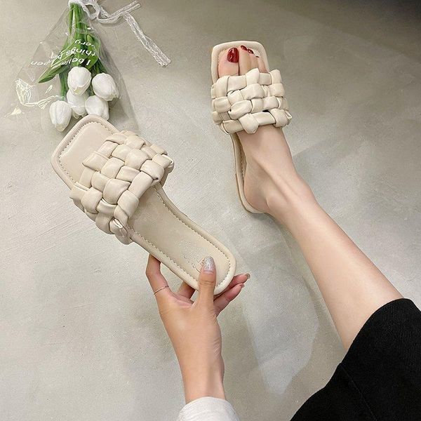 slippers fashion weave women square toe flat casual shoes slide 2021 summer flip flops beach sandal slipper, Black
slippers fashion weave women square toe flat casual shoes slide 2021 summer flip flops beach sandal slipper, Black