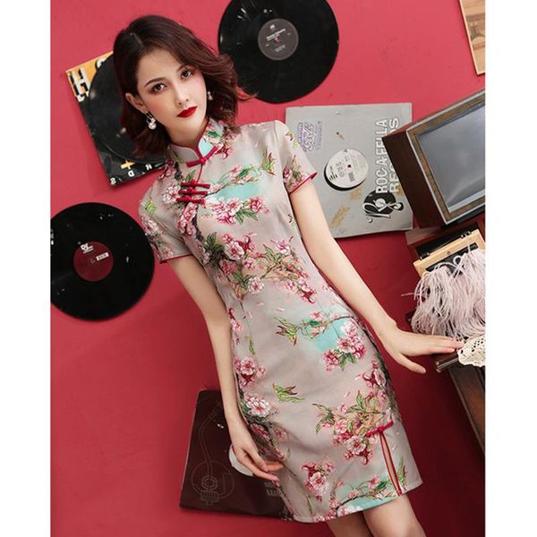 ethnic clothing modern cheongsam women vestido chino chinese skirt qipao small fresh daily short dress, Red
ethnic clothing modern cheongsam women vestido chino chinese skirt qipao small fresh daily short dress, Red