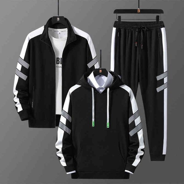 tracksuits sports suit men's spring and autumn korean fashion casual sweater three piece set plus fat size sportswear, Gray
tracksuits sports suit men's spring and autumn korean fashion casual sweater three piece set plus fat size sportswear, Gray