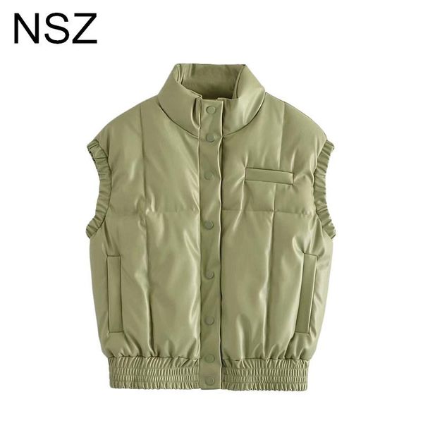 women's leather & faux nsz women oversized quilted leanter vest 2021 large size sleeveless jacket coat tanks ladies padded waistcoat, Black
women's leather & faux nsz women oversized quilted leanter vest 2021 large size sleeveless jacket coat tanks ladies padded waistcoat, Black