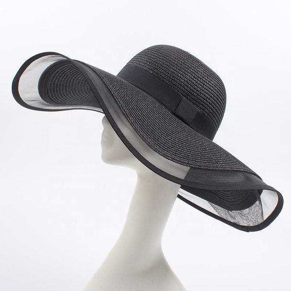 wide brim hats floppy sun hat ladies beach straw fedora summer foldable paper, Blue;gray
wide brim hats floppy sun hat ladies beach straw fedora summer foldable paper, Blue;gray