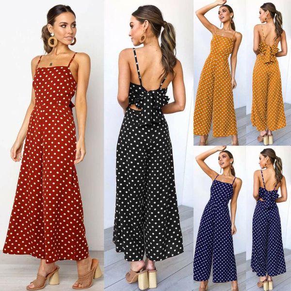 women's jumpsuits & rompers women summer polka dot sleeveless jumpsuit clubwear ladies wide leg pant outfits, Black;white
women's jumpsuits & rompers women summer polka dot sleeveless jumpsuit clubwear ladies wide leg pant outfits, Black;white
