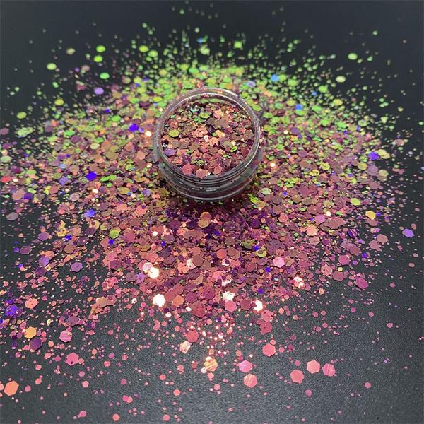 nail glitter 50g 200g 500g chameleon rose red green color shifting chunky mixed hexagon shaped powder for art decoration, Silver;gold
nail glitter 50g 200g 500g chameleon rose red green color shifting chunky mixed hexagon shaped powder for art decoration, Silver;gold