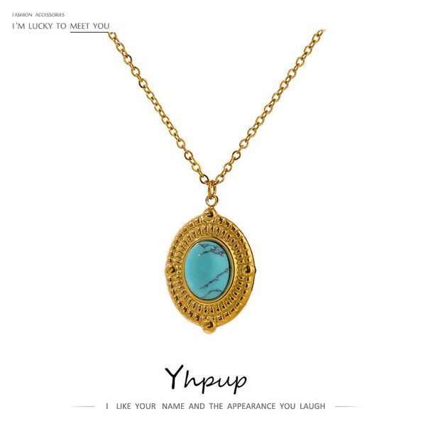yhpup stylish natural stone oval pendant necklace jewelry stainless steel metal chain choker gift 2021 necklaces, Silver
yhpup stylish natural stone oval pendant necklace jewelry stainless steel metal chain choker gift 2021 necklaces, Silver