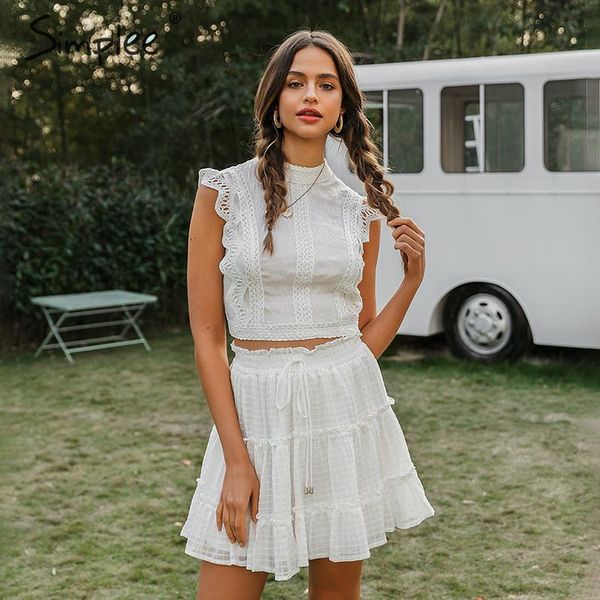 two-piece white holiday women sleeveless hollow out ruffle lace up mini dresses summer short ladies dress 210414, Black;gray
two-piece white holiday women sleeveless hollow out ruffle lace up mini dresses summer short ladies dress 210414, Black;gray