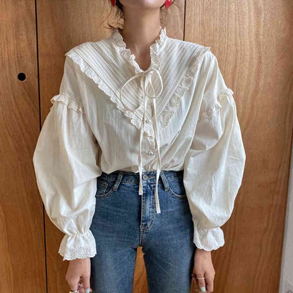 women's blouses & shirts arrival hollow out vintage elegant women shirt solid long sleeve korean style loose fashion blusas twf4, White
women's blouses & shirts arrival hollow out vintage elegant women shirt solid long sleeve korean style loose fashion blusas twf4, White