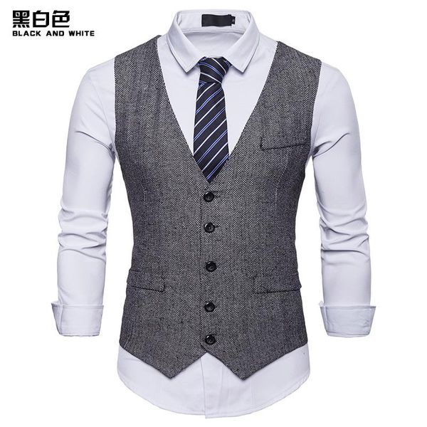 men's vests 2021autumn winter single-breasted vest solid color fashion casual suit office khaki black men xxl, Black;white
men's vests 2021autumn winter single-breasted vest solid color fashion casual suit office khaki black men xxl, Black;white