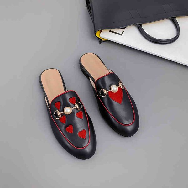 slippers horsebit baotou half women's outer wear leather mules without heel s trendy flat dkkh, Black
slippers horsebit baotou half women's outer wear leather mules without heel s trendy flat dkkh, Black